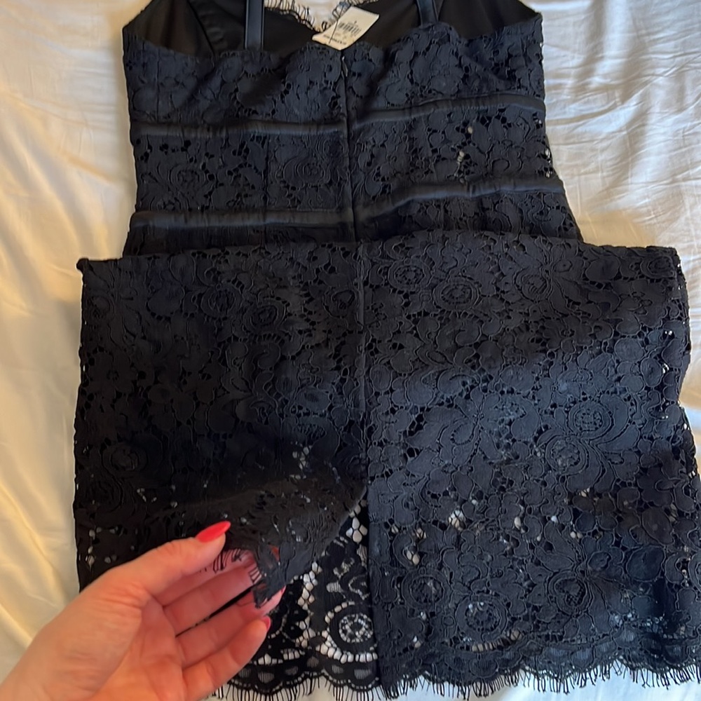 Express Black Lace Bustier Corset Paneled Bodycon Pencil Dress size 6 nwt - Picture 5 of 12